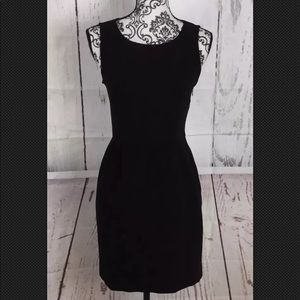 J crew black sleeveless career dress 00